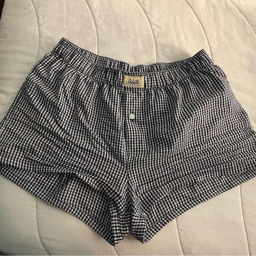 ODDLI Boxers in Navy Gingham S/M